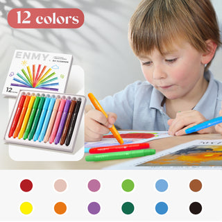 12 Colors Jumbo Capped Crayons