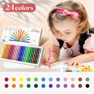 24 Colors Jumbo Capped Crayons