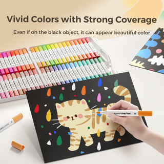 60 Color Acrylic Paint Marker Set with Dual Tip