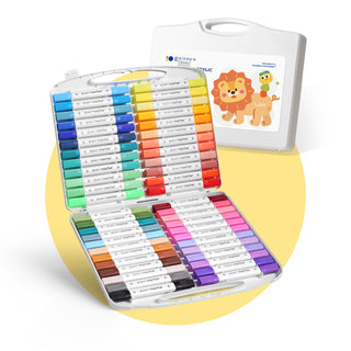 48 Color Acrylic Paint Marker Set with Dual Tip